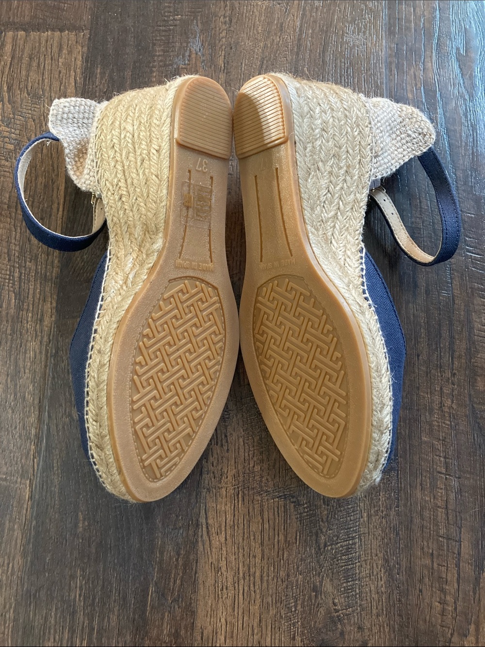 Toni Pons Espadrille Wedge Sandals in Navy Linen - Picture 3 of 6